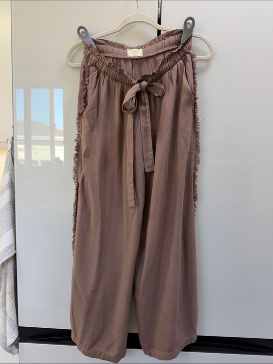 Anthropologie Pants - Tina Jo/ Anthropologie Wide-Leg Tie-Waist Pants — Mauve Brown